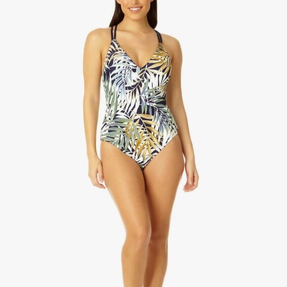 Hurley Women's One Piece Swimsuit Cayman Palms Adjustable Straps Size Medium - Picture 1 of 8